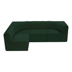 Ollie 98" Boucle Fabric Upholstered 4pc. Modular Sectional in Green