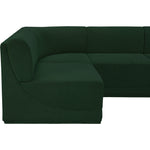 Ollie 98" Boucle Fabric Upholstered 4pc. Modular Sectional in Green