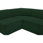 Ollie 98" Boucle Fabric Upholstered 4pc. Modular Sectional in Green