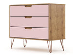 Rockefeller 35" Dresser (3-Drawer) in Pink