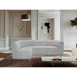 Ollie 98" Boucle Fabric Upholstered 4pc. Modular Sectional in Grey