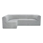 Ollie 98" Boucle Fabric Upholstered 4pc. Modular Sectional in Grey