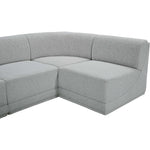 Ollie 98" Boucle Fabric Upholstered 4pc. Modular Sectional in Grey