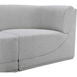 Ollie 98" Boucle Fabric Upholstered 4pc. Modular Sectional in Grey
