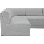 Ollie 98" Boucle Fabric Upholstered 4pc. Modular Sectional in Grey