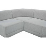 Ollie 98" Boucle Fabric Upholstered 4pc. Modular Sectional in Grey