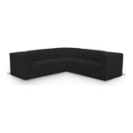 Ollie 98" Boucle Fabric Upholstered 5pc. Modular Sectional in Black