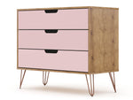 Rockefeller 35" Dresser (3-Drawer) in Pink