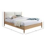 Arbor Fabric Upholstered Queen Bed in Cream