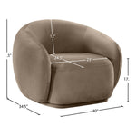 Emery Velvet Upholstered Chair in Taupe