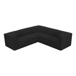 Ollie 98" Boucle Fabric Upholstered 5pc. Modular Sectional in Black