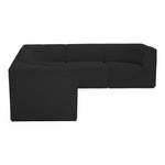 Ollie 98" Boucle Fabric Upholstered 5pc. Modular Sectional in Black
