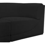Ollie 98" Boucle Fabric Upholstered 5pc. Modular Sectional in Black