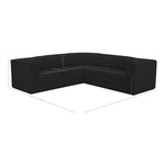 Ollie 98" Boucle Fabric Upholstered 5pc. Modular Sectional in Black