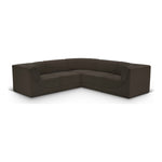 Ollie 98" Boucle Fabric Upholstered 5pc. Modular Sectional in Brown