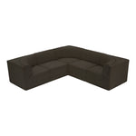 Ollie 98" Boucle Fabric Upholstered 5pc. Modular Sectional in Brown
