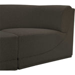 Ollie 98" Boucle Fabric Upholstered 5pc. Modular Sectional in Brown