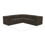 Ollie 98" Boucle Fabric Upholstered 5pc. Modular Sectional in Brown
