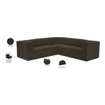 Ollie 98" Boucle Fabric Upholstered 5pc. Modular Sectional in Brown