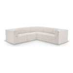 Ollie 98" Boucle Fabric Upholstered 5pc. Modular Sectional in Cream