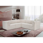 Ollie 98" Boucle Fabric Upholstered 5pc. Modular Sectional in Cream