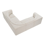 Ollie 98" Boucle Fabric Upholstered 5pc. Modular Sectional in Cream
