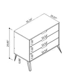 Rockefeller 35" Dresser (3-Drawer) in Gray