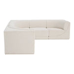 Ollie 98" Boucle Fabric Upholstered 5pc. Modular Sectional in Cream