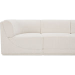 Ollie 98" Boucle Fabric Upholstered 5pc. Modular Sectional in Cream