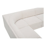 Ollie 98" Boucle Fabric Upholstered 5pc. Modular Sectional in Cream