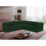 Ollie 98" Boucle Fabric Upholstered 5pc. Modular Sectional in Green