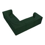 Ollie 98" Boucle Fabric Upholstered 5pc. Modular Sectional in Green