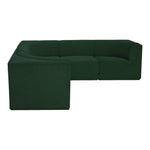 Ollie 98" Boucle Fabric Upholstered 5pc. Modular Sectional in Green