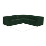 Ollie 98" Boucle Fabric Upholstered 5pc. Modular Sectional in Green
