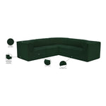 Ollie 98" Boucle Fabric Upholstered 5pc. Modular Sectional in Green