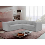 Ollie 98" Boucle Fabric Upholstered 5pc. Modular Sectional in Grey