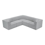 Ollie 98" Boucle Fabric Upholstered 5pc. Modular Sectional in Grey