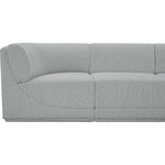 Ollie 98" Boucle Fabric Upholstered 5pc. Modular Sectional in Grey