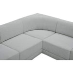 Ollie 98" Boucle Fabric Upholstered 5pc. Modular Sectional in Grey