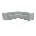 Ollie 98" Boucle Fabric Upholstered 5pc. Modular Sectional in Grey