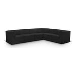 Ollie 128" Boucle Fabric Upholstered 6pc. Modular Sectional in Black