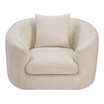 Penelope Chenille Fabric Upholstered Chair in Beige