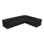 Ollie 128" Boucle Fabric Upholstered 6pc. Modular Sectional in Black