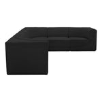 Ollie 128" Boucle Fabric Upholstered 6pc. Modular Sectional in Black
