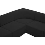 Ollie 128" Boucle Fabric Upholstered 6pc. Modular Sectional in Black
