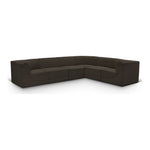 Ollie 128" Boucle Fabric Upholstered 6pc. Modular Sectional in Brown