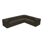 Ollie 128" Boucle Fabric Upholstered 6pc. Modular Sectional in Brown