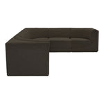Ollie 128" Boucle Fabric Upholstered 6pc. Modular Sectional in Brown