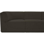Ollie 128" Boucle Fabric Upholstered 6pc. Modular Sectional in Brown