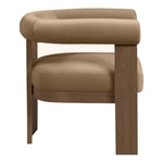 Arienzo Velvet Performance Fabric Upholstered Accent Chair in Beige